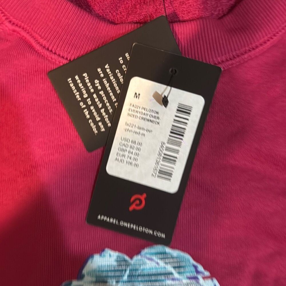 NWT Peloton Women‎ Oversized Crewneck Long Sleeve Logo Casual Sweatshirt Med - Picture 3 of 7